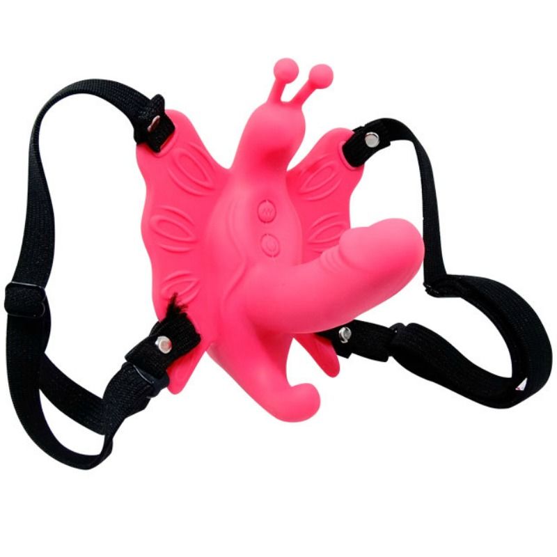 Baile-Imbracatura con vibratore farfalla e Mini Dildo · Vibratori