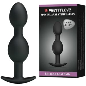 Anal Toys-Palline anali Silicone 12.5 Cm Nero — PRETTY LOVE · Giocattoli anali (imaginea 2)