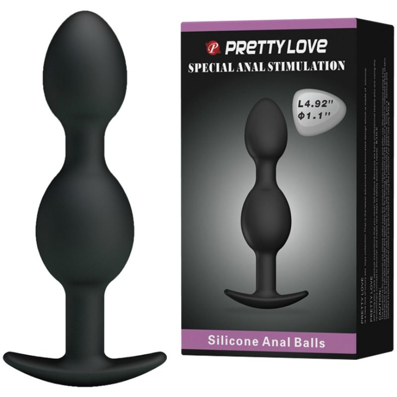 Anal Toys-Palline anali Silicone 12.5 Cm Nero 2 Anal Toys-Palline anali Silicone 12.5 Cm Nero — PRETTY LOVE · Giocattoli anali (immagine 2)