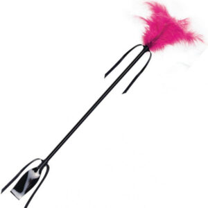 Secretplay 100% Fetish-Bici Negru și Fuchsia cu Pene-Poliuretan · Accesorii BDSM