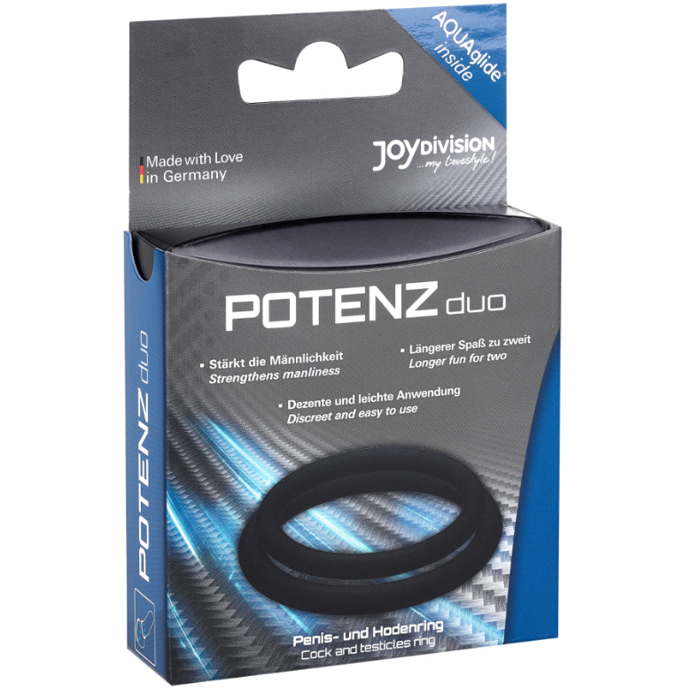 Joydivision Potenzduo-Anelli Neri - M-Silicone · Anelli & Guaine per pene (immagine 2)