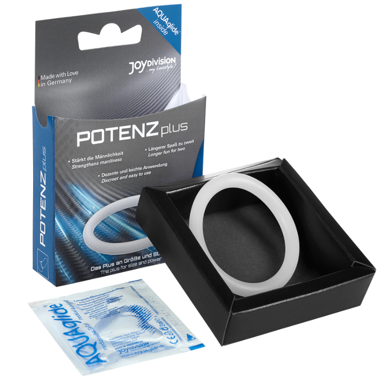 Joydivision Potenzduo-Anello Plus Bianco - M-Silicone · Anelli & Guaine per pene (immagine 2)