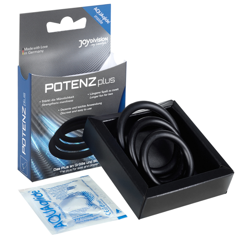 Joydivision Potenzduo-Più 3 Set Anelli Neri - S, M, L-Silicone 2 Joydivision Potenzduo-Più 3 Set Anelli Neri - S, M, L-Silicone · Anelli & Guaine per pene (imaginea 2)