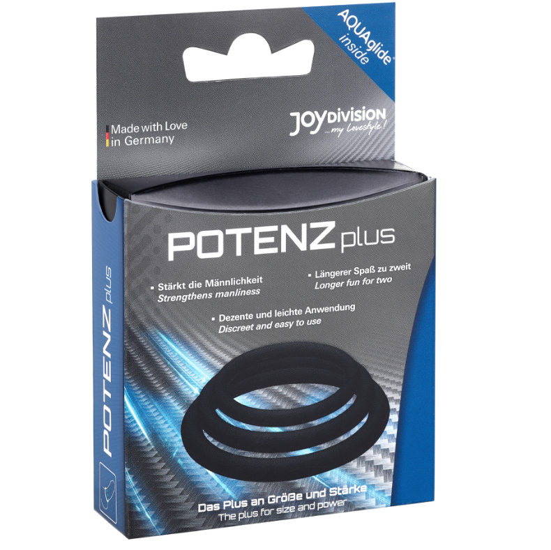 Joydivision Potenzduo-Più 3 Set Anelli Neri - S, M, L-Silicone 3 Joydivision Potenzduo-Più 3 Set Anelli Neri - S, M, L-Silicone · Anelli & Guaine per pene (imaginea 3)