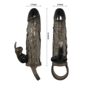 Baile For Him-Brave Man Guaina per pene con Coniglio Nero 16.5 Cm · Anelli & Guaine per pene (imaginea 6)