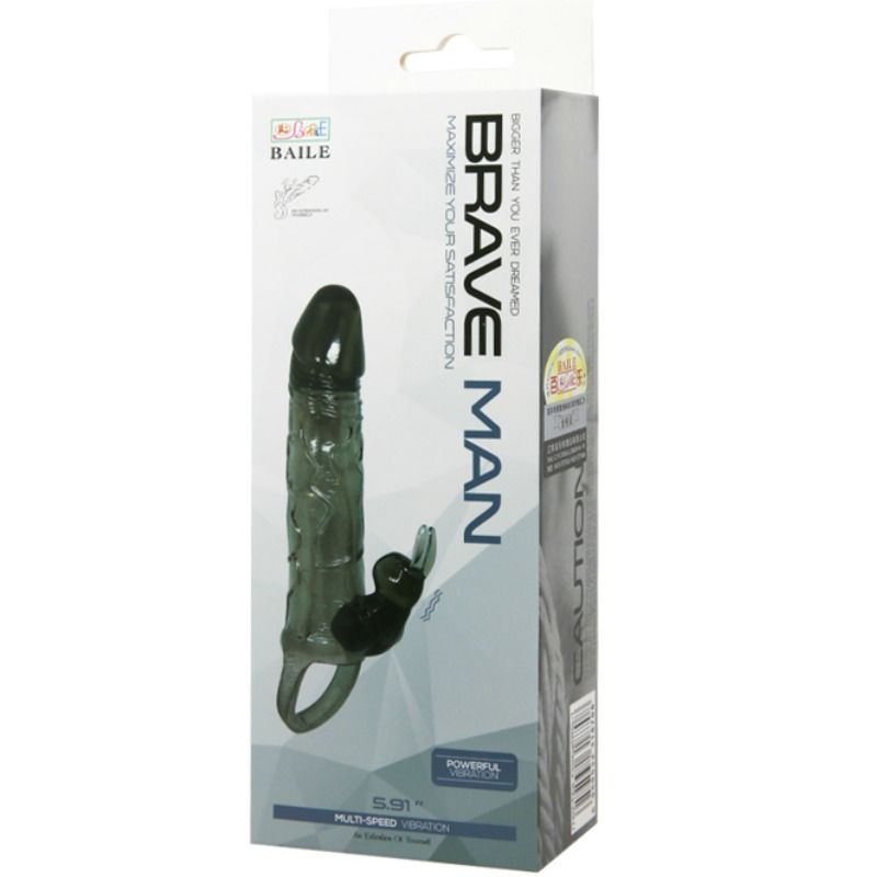 Baile For Him-Brave Man Guaina per pene con Coniglio Nero 16.5 Cm 2 Baile For Him-Brave Man Guaina per pene con Coniglio Nero 16.5 Cm · Anelli & Guaine per pene (imaginea 2)