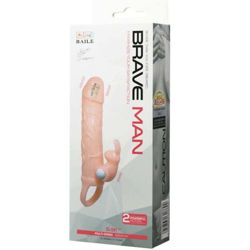 Baile For Him-Brave Man Guaina per pene con Stimolatore Coniglio 3 Baile For Him-Brave Man Guaina per pene con Stimolatore Coniglio · Anelli & Guaine per pene (imaginea 3)