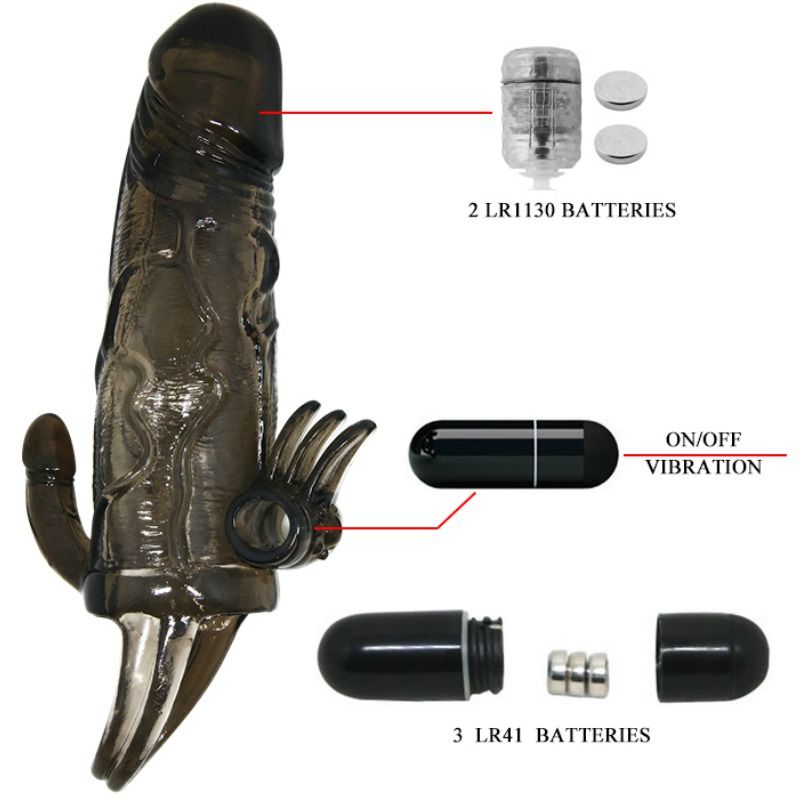 Baile For Him-Brave Man Guaina per pene con stimolazione clitoridea 4 Baile For Him-Brave Man Guaina per pene con stimolazione clitoridea · Anelli & Guaine per pene (imaginea 4)