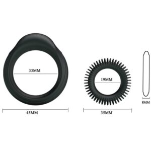 Baile For Him-Kit 2 Anelli di Silicone Ring Manhood · Anelli & Guaine per pene (immagine 4)
