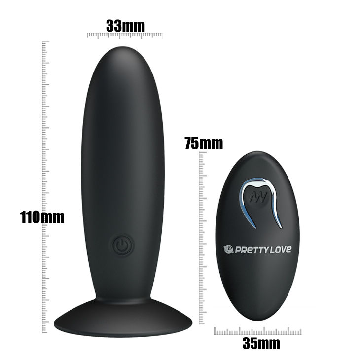 Remote Control-Plug anale Ricaricabile con Vibrazione e 2 Remote Control-Plug anale Ricaricabile con Vibrazione e — PRETTY LOVE · Accessori BDSM (imaginea 2)