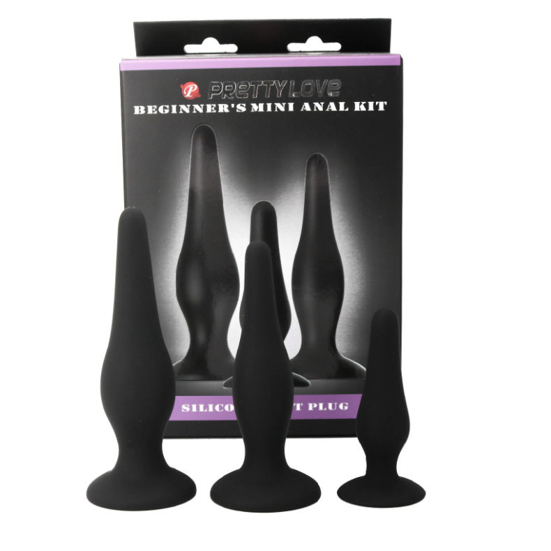 Anal Toys-Kit di avviamento Plug anale Silicone-Waterproof 2 Anal Toys-Kit di avviamento Plug anale Silicone-Waterproof — PRETTY LOVE · Accessori BDSM (imaginea 2)