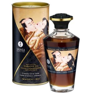 Shunga Oils-Olio da massaggio con aroma di caffè, effetto riscaldante