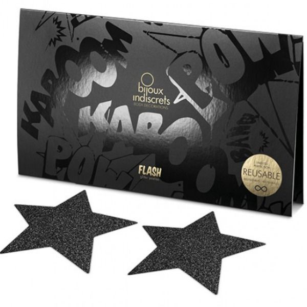 Bijoux Flash Collection-Indiscrets Flash Black Star Capace 3 Bijoux Flash Collection-Indiscrets Flash Black Star Capace — BIJOUX INDISCRETS · Accessori lingerie (imaginea 3)
