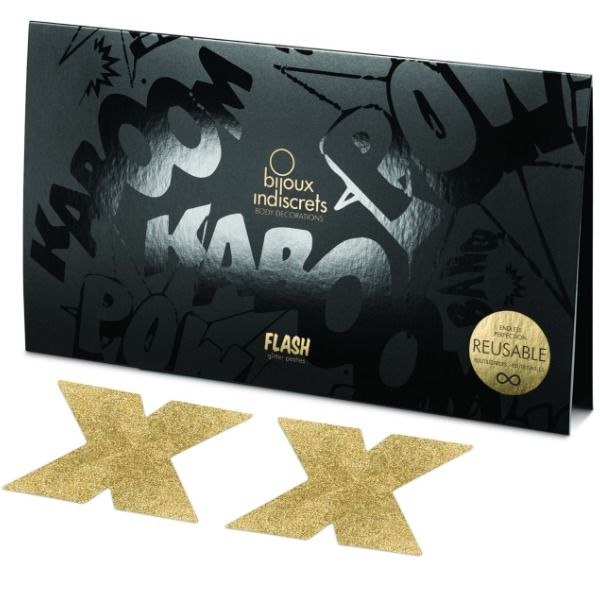Bijoux Flash Collection-Indiscrets Flash Cross Gold Copertura — BIJOUX INDISCRETS · Accessori lingerie (imaginea 4)
