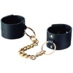 Bijoux Maze-Wide Cuffs Nero-Pelle Ecologica — BIJOUX INDISCRETS · Bondage & Manette