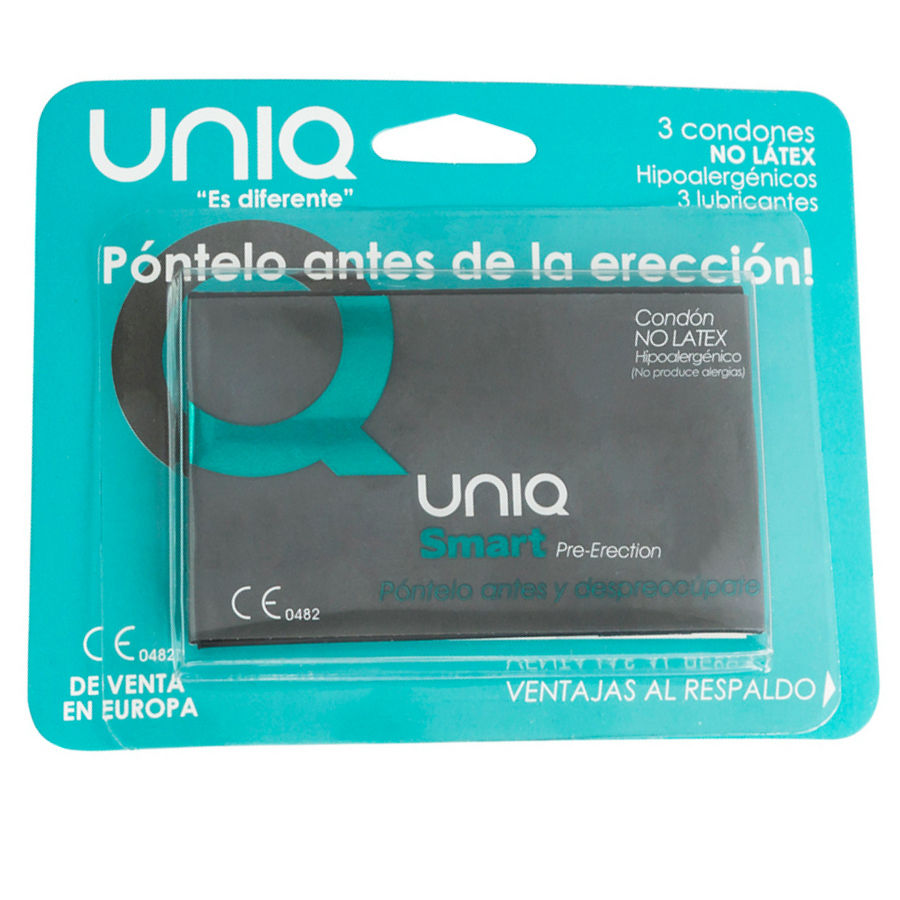 Uniq-Smart senza preservativi in lattice Pre-erezione 3 pezzi