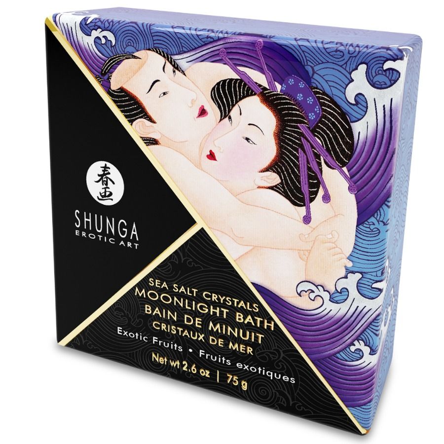 Shunga Bath Experience-Sale da bagno aromatico esotico viola, 75 gr