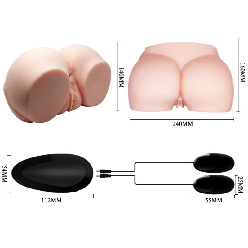 Crazy Bull-Vagina Realistica e Ano con Vibrazione-Telecomando · Masturbatori (imaginea 6)