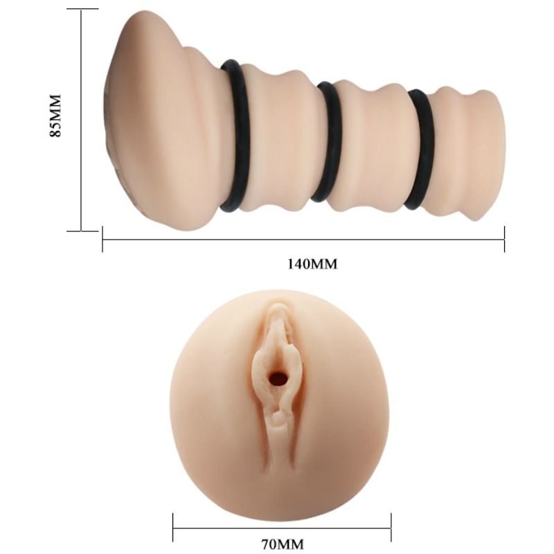Crazy Bull-Masturbatore con Anelli Vagin Model 2-Silicone · Masturbatori (imaginea 4)