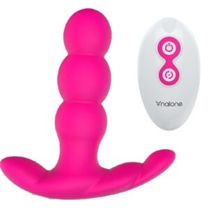 Nalone-Perla vibratore anale con telecomando, Nero-Silicone, 7 velocità · Giocattoli anali (imaginea 7)
