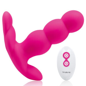 Nalone-Perla vibratore anale con telecomando, Nero-Silicone, 7 velocità · Giocattoli anali (imaginea 5)