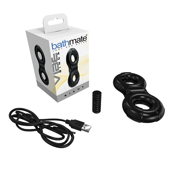 Bathmate-Anello vibrante Eight-3 velocità, ricaricabile, USB, silenzioso · Anelli & Guaine per pene (imaginea 2)