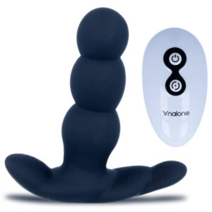 Nalone-Perla vibratore anale con telecomando, Nero-Silicone, 7 velocità