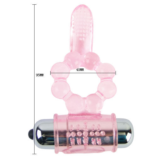 Baile For Him-Anello in Silicone 10 Ritmi Linguali con Vibrazione Rosa · Anelli & Guaine per pene (imaginea 10)