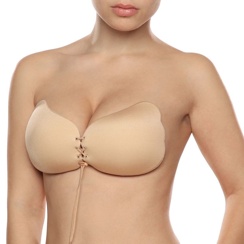 Bye Bra-Lace-It Reggiseno Adesivo Push-up Beige · Lingerie sexy donna (imaginea 2)