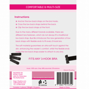 Bye Bra -Accessori-Adattatore Bretelle Backless Nero & Bianco · Lingerie sexy donna (imaginea 2)
