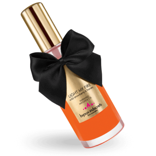 Bijoux Love Cosmetiques-Olio da Massaggio Effetto Riscaldatore Sapore-Fragole