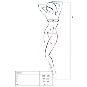 Passion Woman Bodystockings-Woman BS019 Bodystocking Bianco One Size · Lingerie spicy & Bodystocking (imaginea 2)