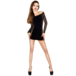 Passion-BS025 Abito da bodystocking in stile con maniche lunghe 461 img 63453 b147c05951fc23e4f840cd503e688827 1