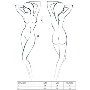Passion-Set Sayla Top, Tanga e Portjartier · Lingerie sexy donna (imaginea 2)