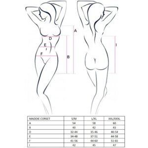 Passion-Maddie Corset con Tanga Assort · Accessori BDSM (imaginea 2)