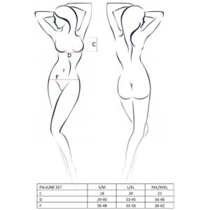 Passion-Woman Pauline Set 3 Pezzi con Portjartier · Lingerie spicy & Bodystocking (imaginea 3)