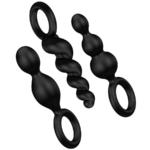 Satisfyer Plugs-Set 3 Plug anale Nero-Silicone · Accessori BDSM