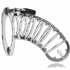 Metal Hard-Gabbietta per il pene con lucchetto di sicurezza da 14 cm