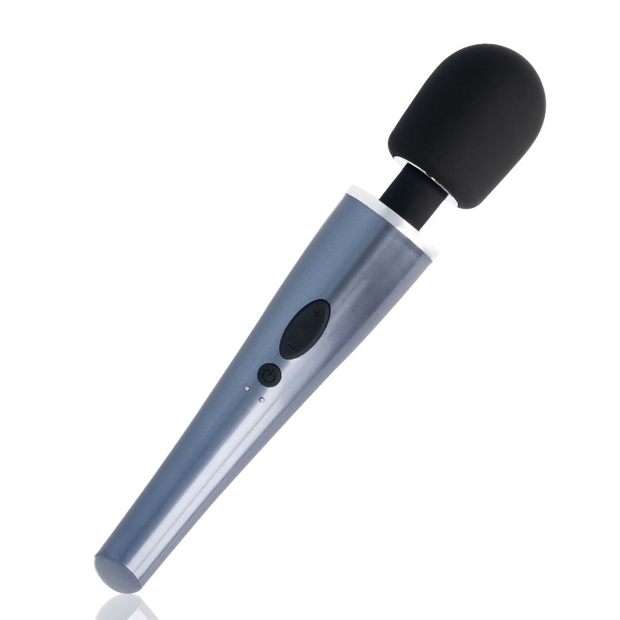 Black&silver-Dexter Wand di Massaggio-Silicone, 10 velocità, Ricaricabile 2 Black&silver-Dexter Wand di Massaggio-Silicone, 10 velocità, Ricaricabile — BLACK&SILVER · Vibratori (imaginea 2)
