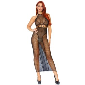 Leg Avenue Dresses-Abito Halter Doppia Rete, Schiena Tagliata · Lingerie sexy donna