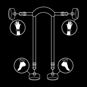 Fetish Submissive Bondage-Master Position con 4 Manette Imbottite · Accessori BDSM (immagine 6)