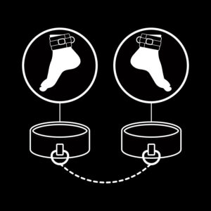 Fetish Submissive Bondage-Manette per caviglie di pelle vegana · Bondage & Manette (imaginea 2)