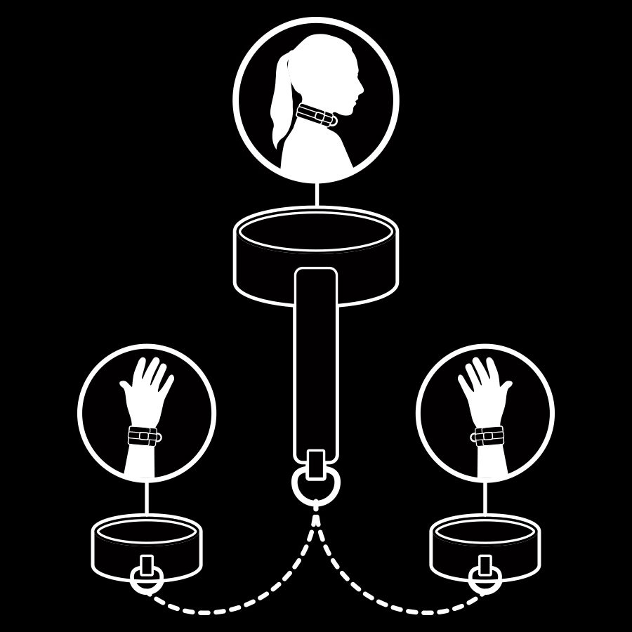 Fetish Submissive Bondage-Collana e manette in pelle vegana 4 Fetish Submissive Bondage-Collana e manette in pelle vegana · Bondage & Manette (imaginea 4)
