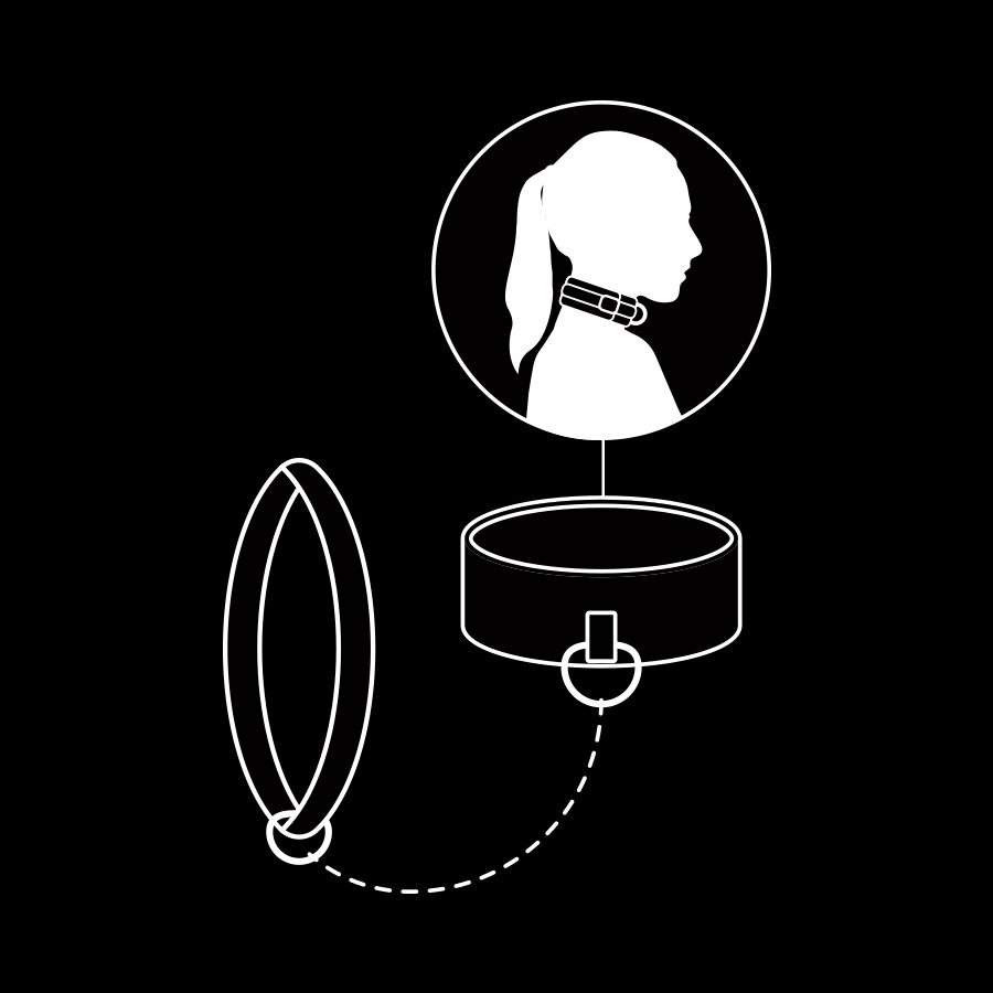 Fetish Submissive Bondage-Collana con catena e fodera · Bondage & Manette (imaginea 9)
