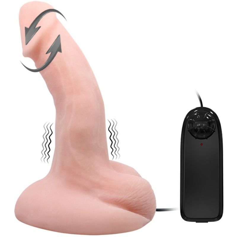 Baile Vibrators-Arbitrarietà Dildo con Vibrazione e Rotazione-TPR