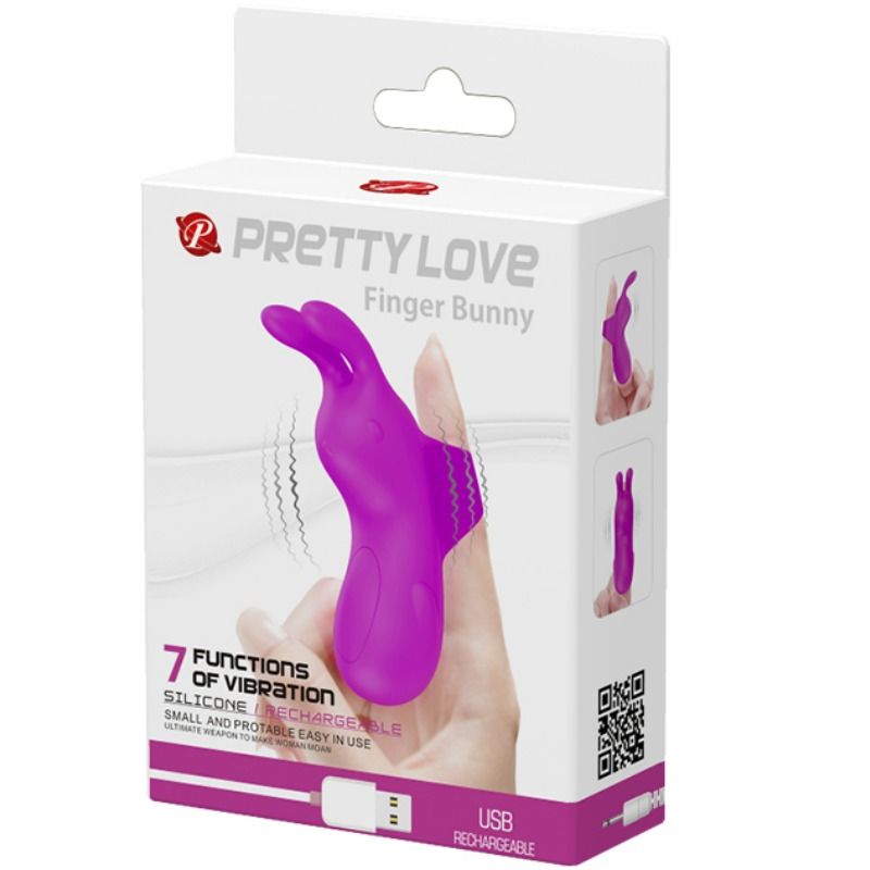 Fun Toys-Digitatore intelligente ricaricabile con coniglio-silicone, 7 — PRETTY LOVE · Vibratori (imaginea 6)