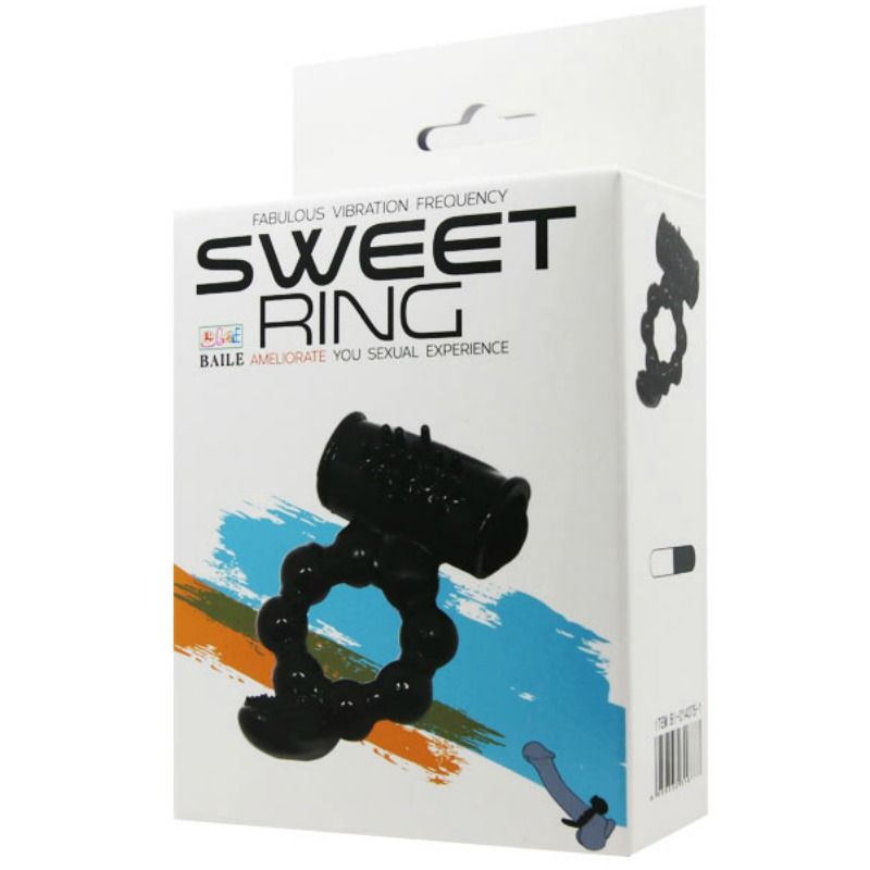 Baile For Him-Sweet Ring con Doppio Stimolatore-Silicone · Anelli & Guaine per pene (immagine 7)
