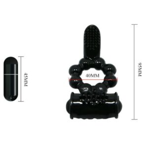 Baile For Him-Sweet Ring con Doppio Stimolatore-Silicone · Anelli & Guaine per pene (immagine 8)