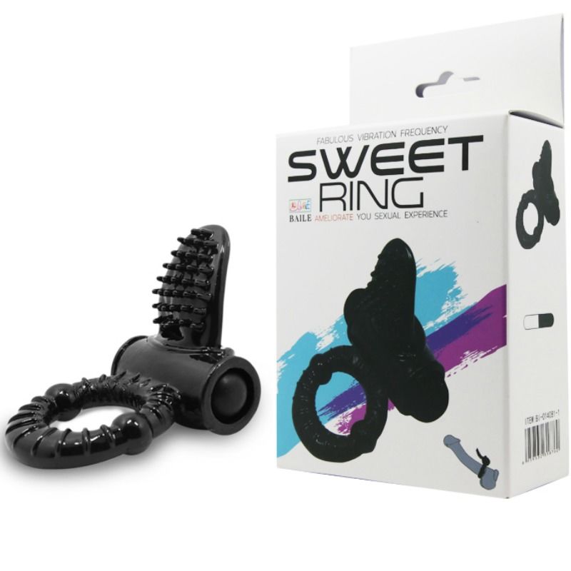 Baile For Him-Anello vibrante Sweet Ring con coniglio strutturato in silicone 3 Baile For Him-Anello vibrante Sweet Ring con coniglio strutturato in silicone · Anelli & Guaine per pene (imaginea 3)