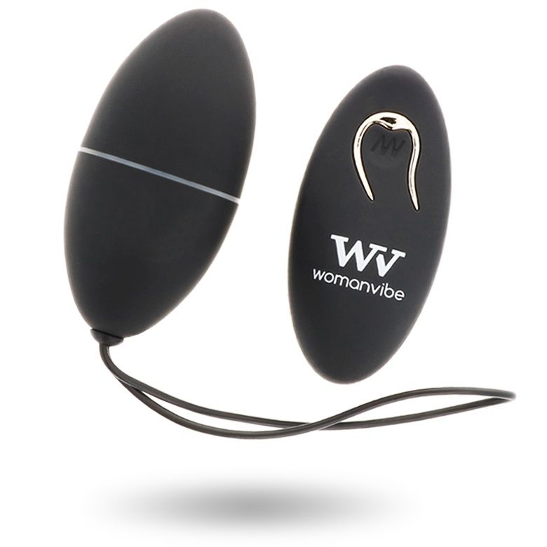 Womanvibe-Alsan Uovo Vibratore con Telecomando, Silicone Nero-12 · Vibratori (immagine 2)